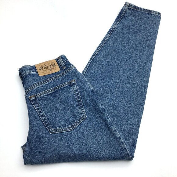 Vintage Gap Reverse Fit Jeans Barrel Leg Cotton size Juniors 9 length 28" - Picture 9 of 9